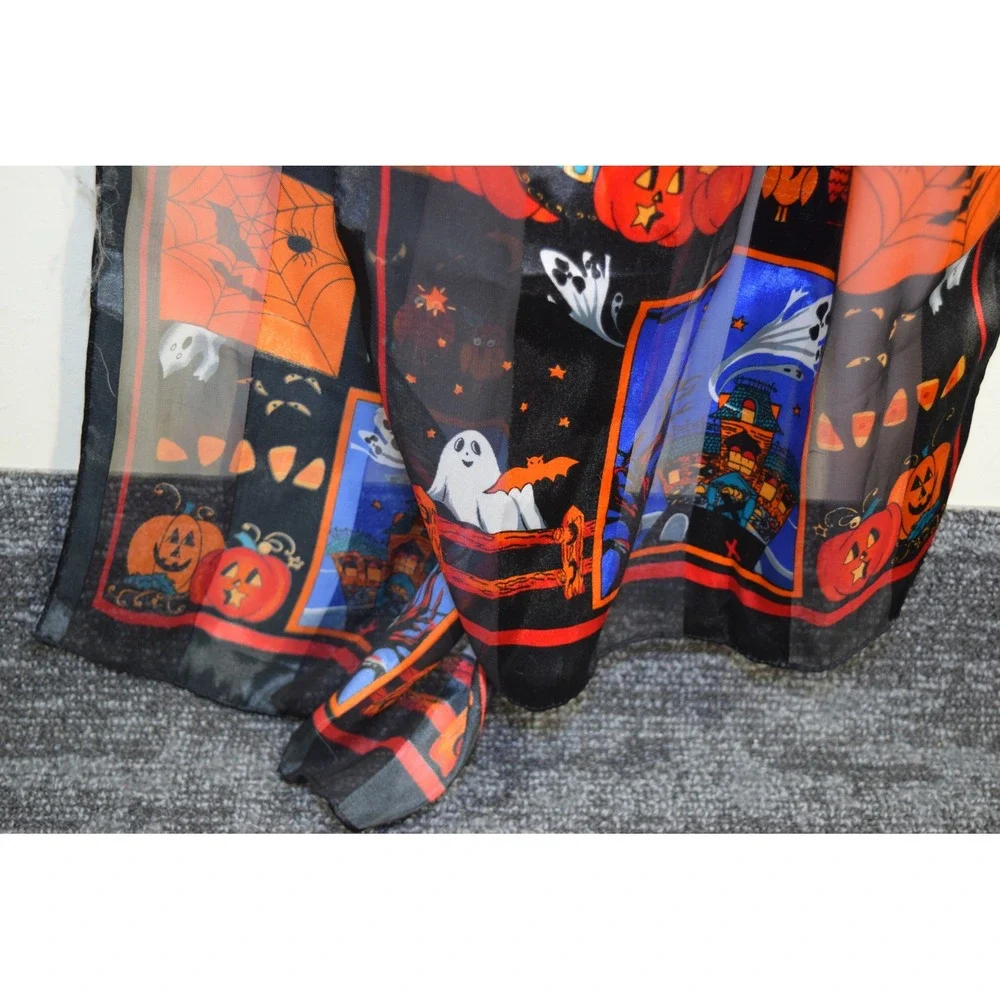 Halloween Ghost Pumpkin Haunted House Sheer Rectangular 58
